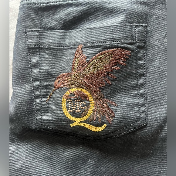 Vintage Alexander McQueen black denim pants with back embroidery - Picture 2 of 13